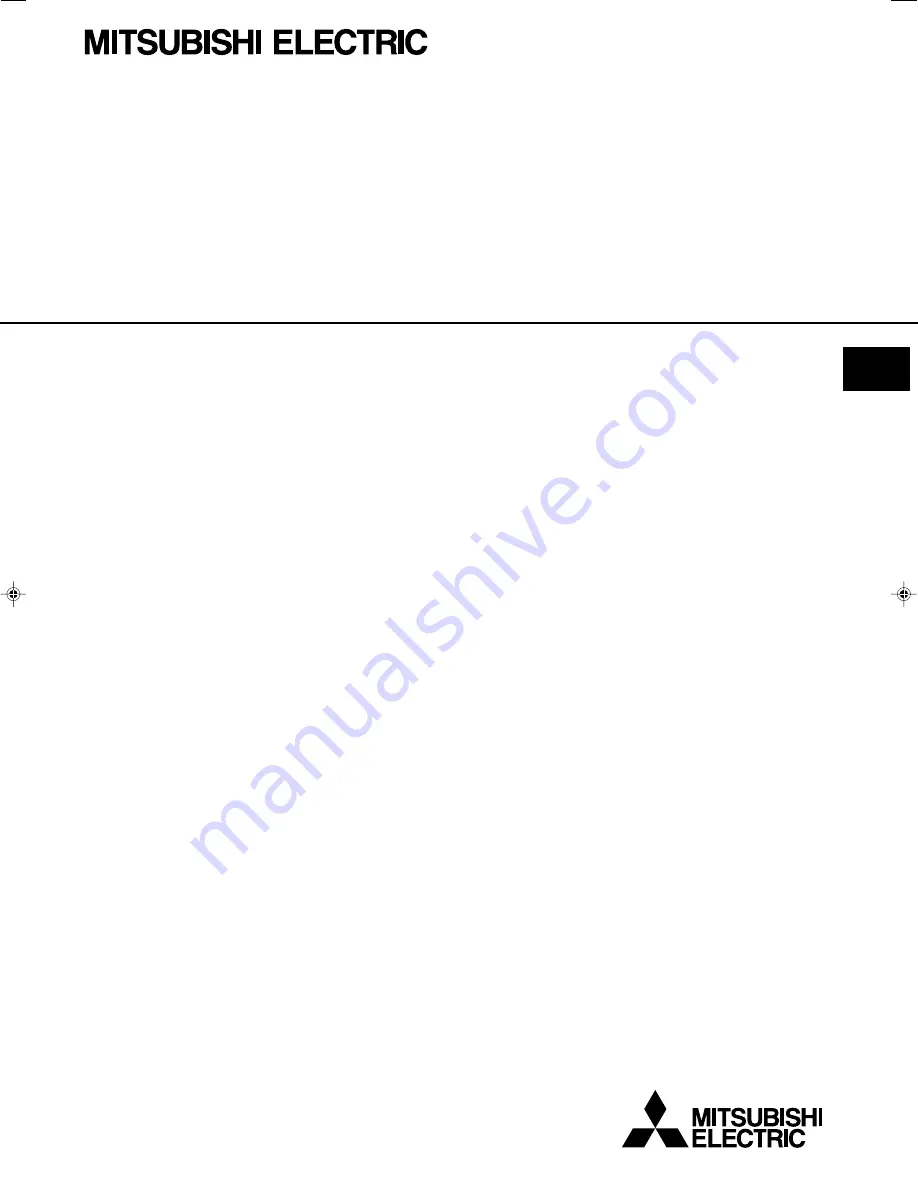 Mitsubishi Electric PEA-RP200 GA Operation Manual Download Page 1