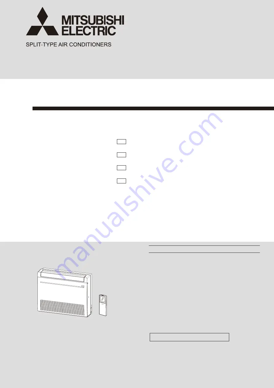 Mitsubishi Electric SUZ-M-VA Series Скачать руководство пользователя страница 1