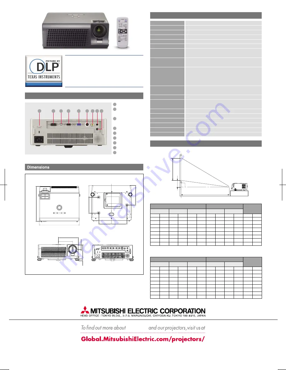 Mitsubishi Electric XD206U Скачать руководство пользователя страница 2