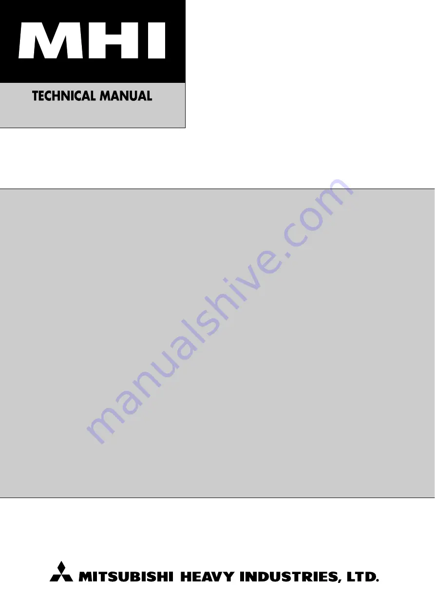 Mitsubishi Heavy Industries FDCA Series Скачать руководство пользователя страница 1