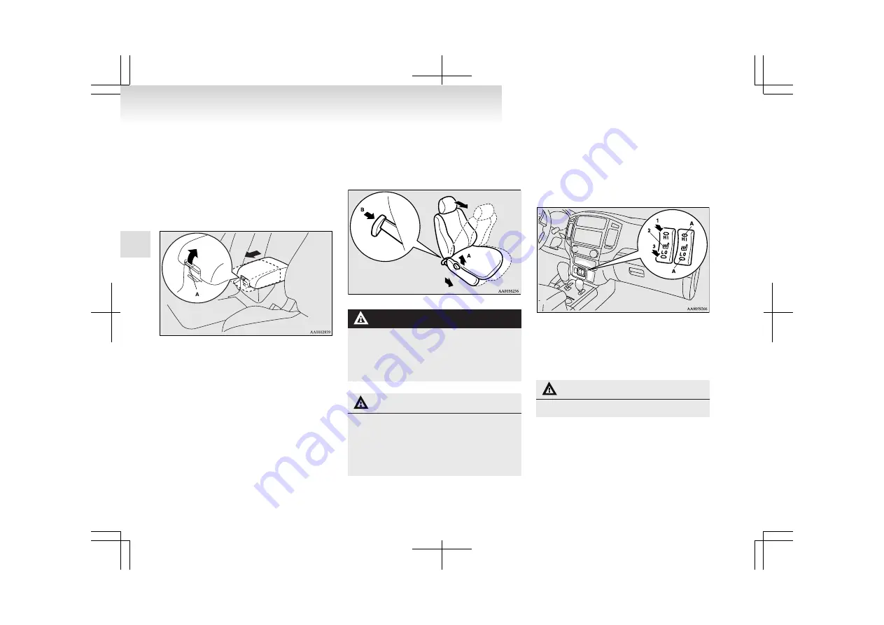 Mitsubishi MOTORS PAJERO OBKE10E1 Owner'S Manual Download Page 46