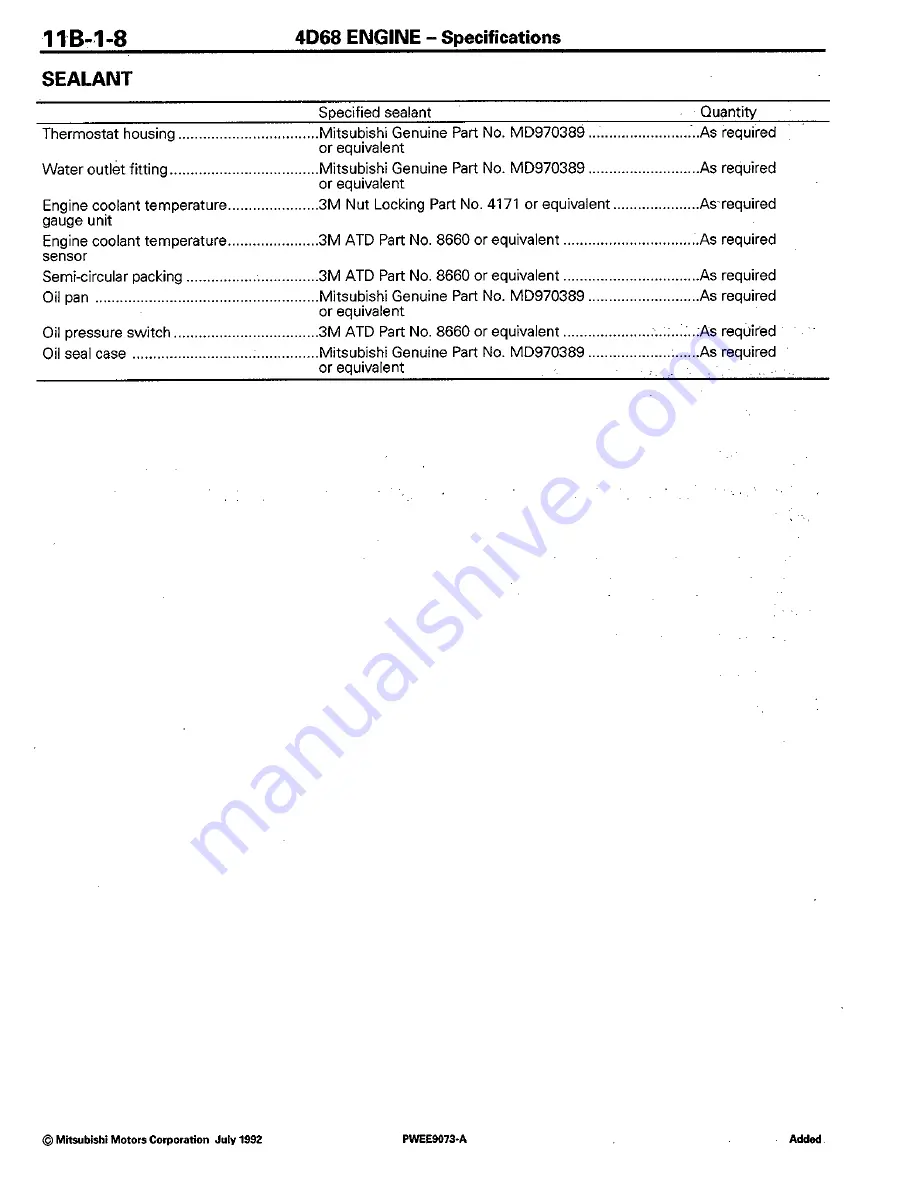 Mitsubishi 4D68 Workshop Manual Download Page 13