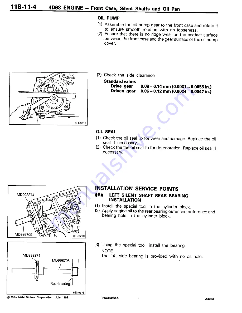 Mitsubishi 4D68 Workshop Manual Download Page 61