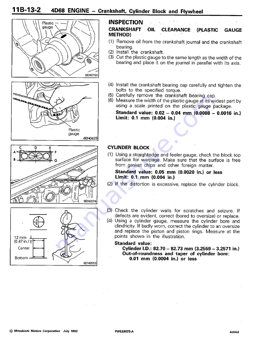 Mitsubishi 4D68 Workshop Manual Download Page 75