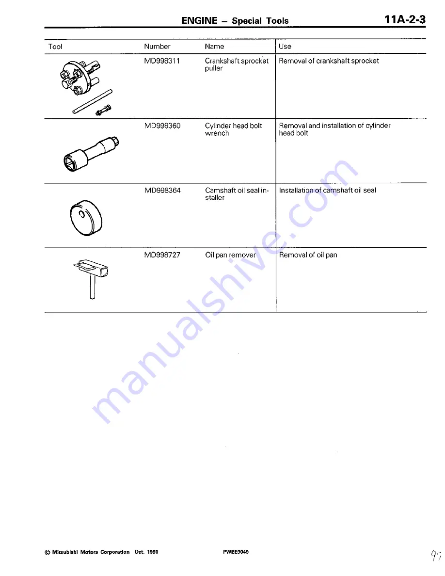 Mitsubishi 4G3 series Workshop Manual Download Page 18