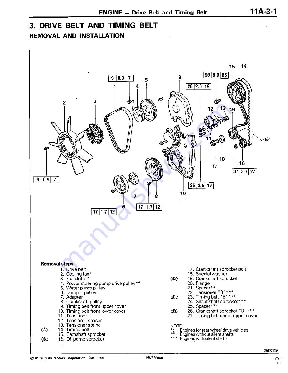 Mitsubishi 4G3 series Workshop Manual Download Page 20