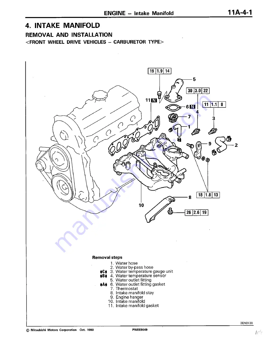 Mitsubishi 4G3 series Workshop Manual Download Page 30