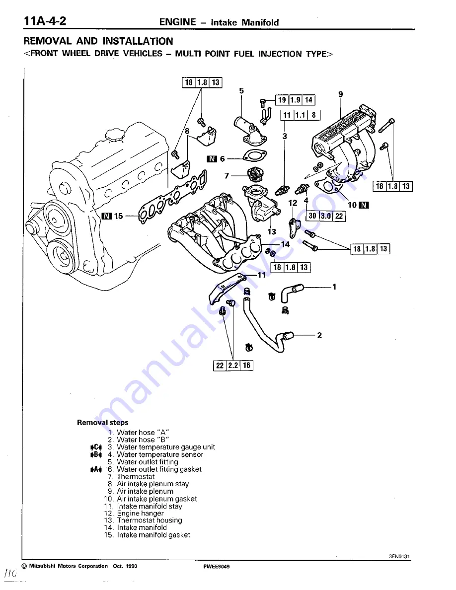 Mitsubishi 4G3 series Workshop Manual Download Page 31