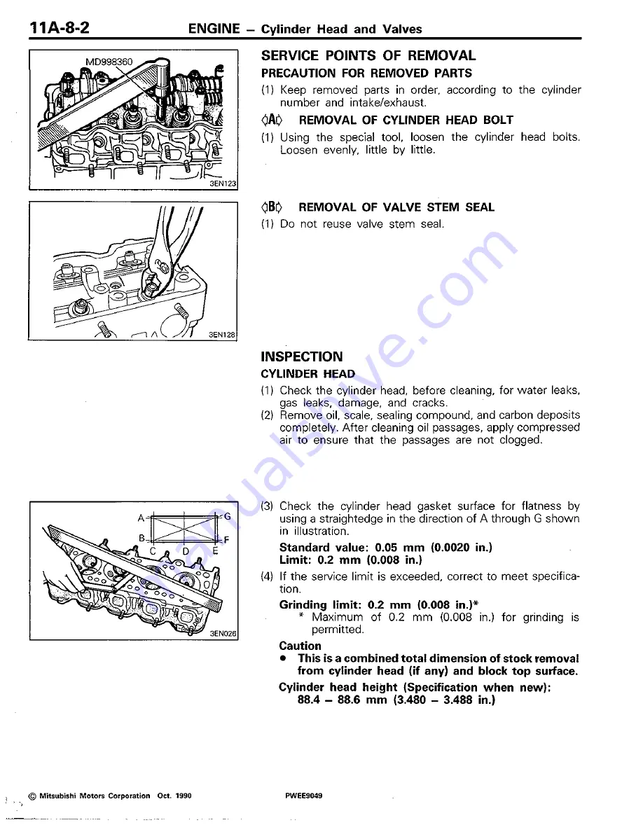 Mitsubishi 4G3 series Workshop Manual Download Page 43