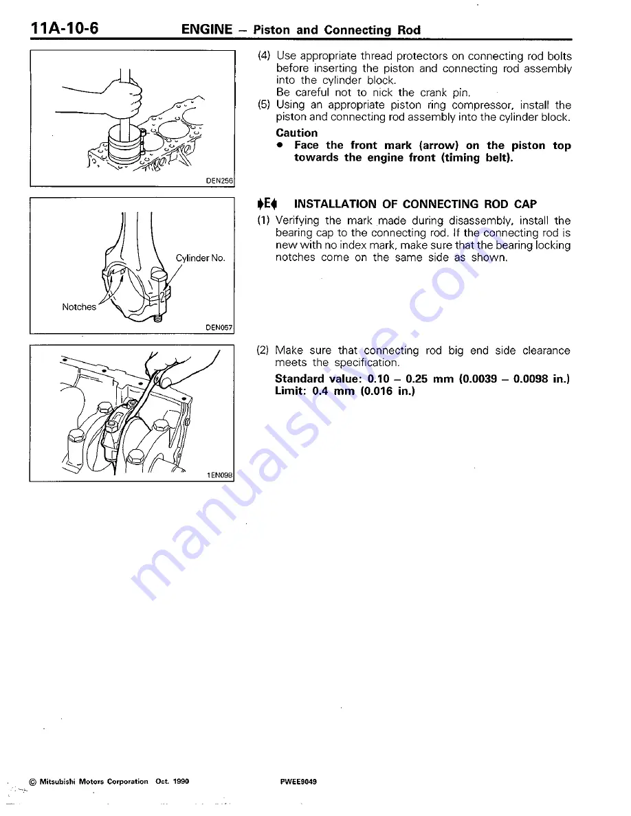 Mitsubishi 4G3 series Workshop Manual Download Page 65