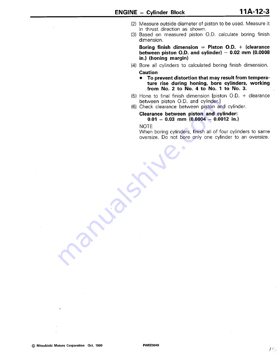 Mitsubishi 4G3 series Workshop Manual Download Page 72