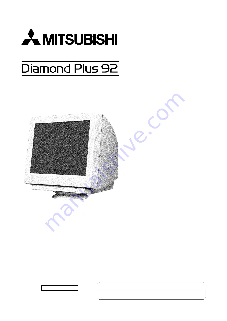 Mitsubishi Diamond Plus 92 User Manual Download Page 1