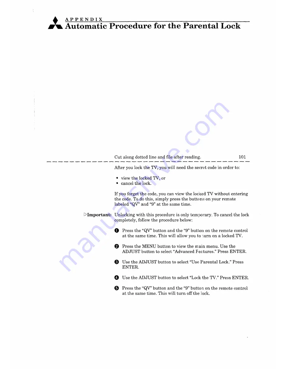 Mitsubishi TS-4557 Owner'S Manual Download Page 103