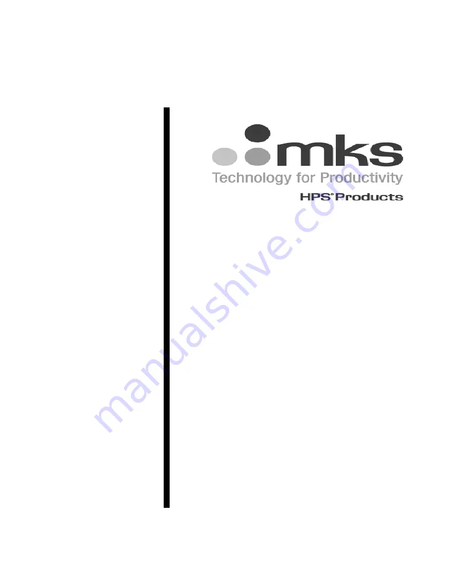 MKS HPS LPV1-25-AC Series Operation And Maintenance Manual Download Page 1