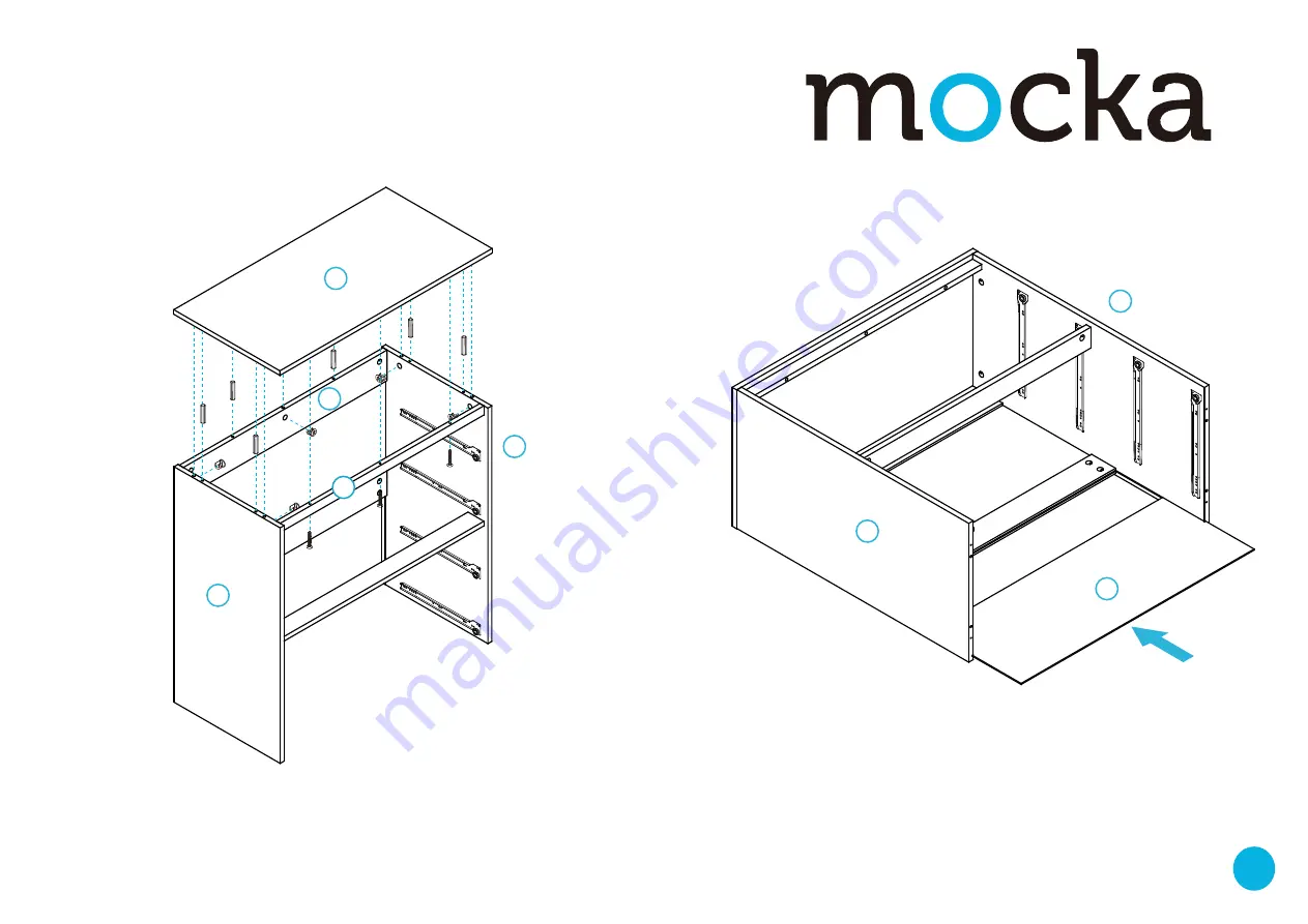 Mocka Eclipse Four Drawer Assembly Instructions Manual Download Page 5