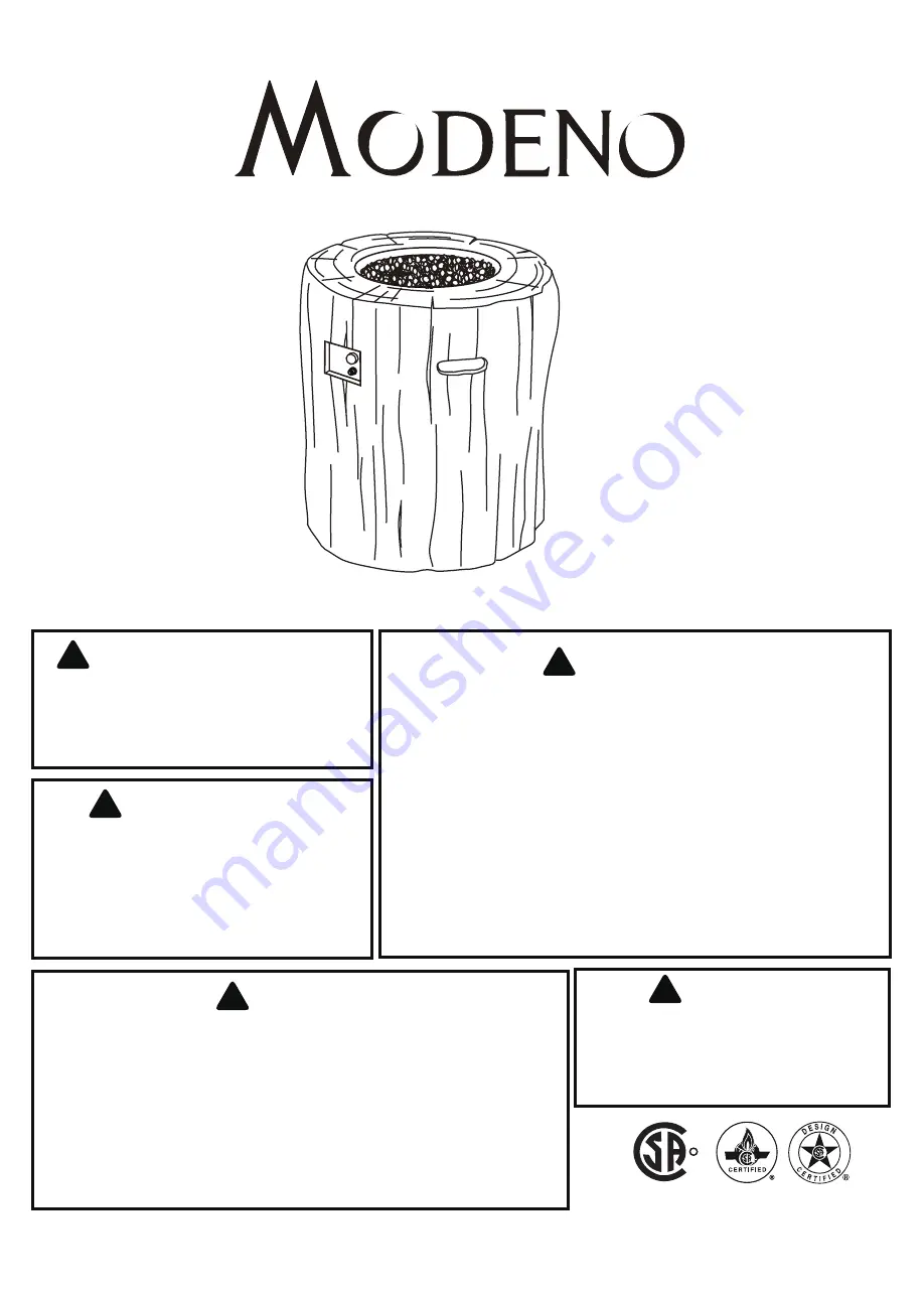 MODENO OFG308LP Owner'S Manual Download Page 1