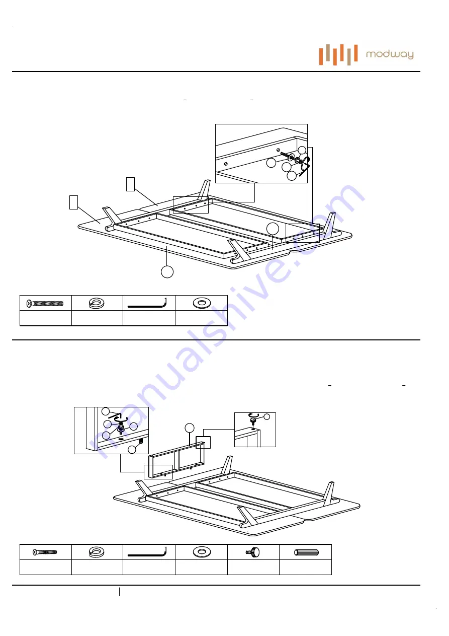 modway MOD-5244 Assembly Instructions Download Page 2