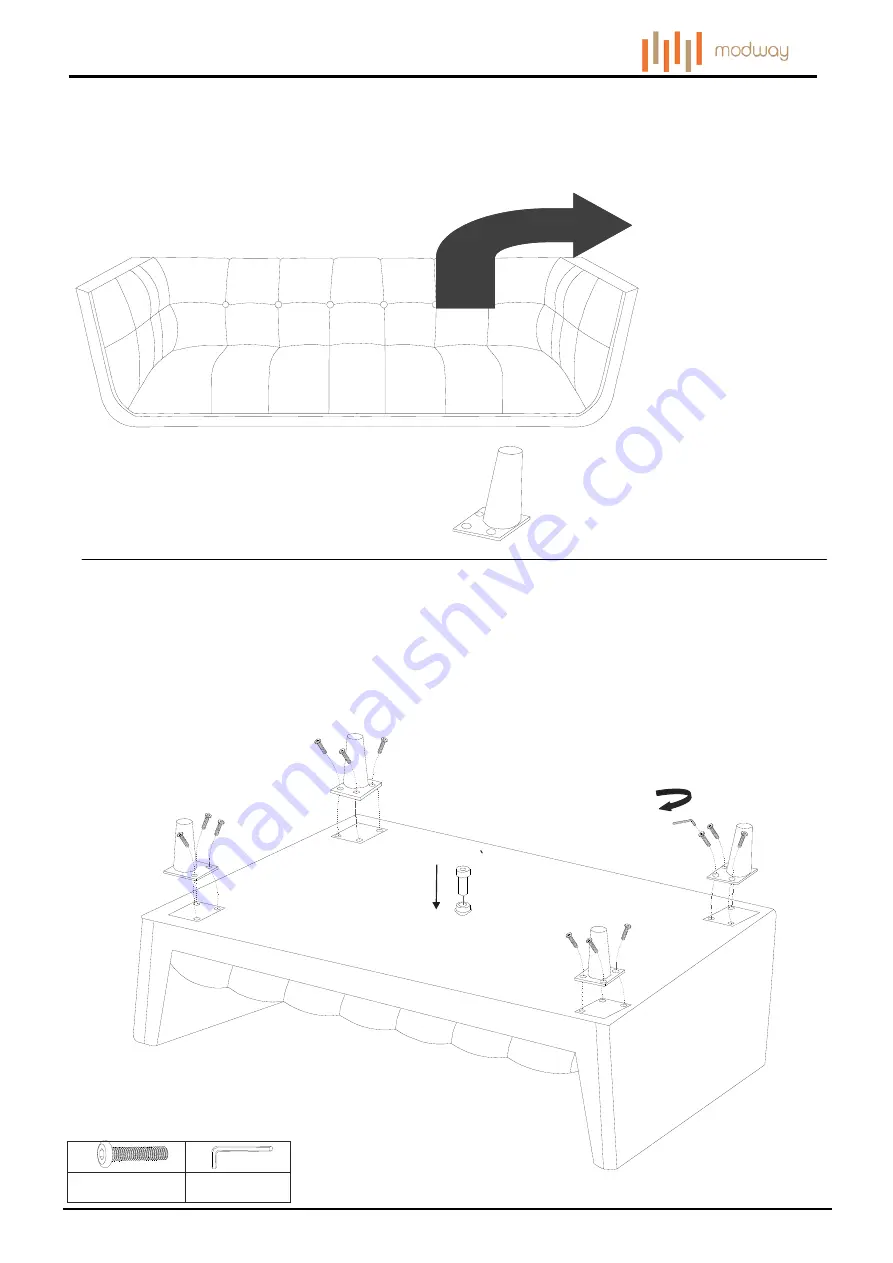 modway Sofa EEI-2730 Скачать руководство пользователя страница 2