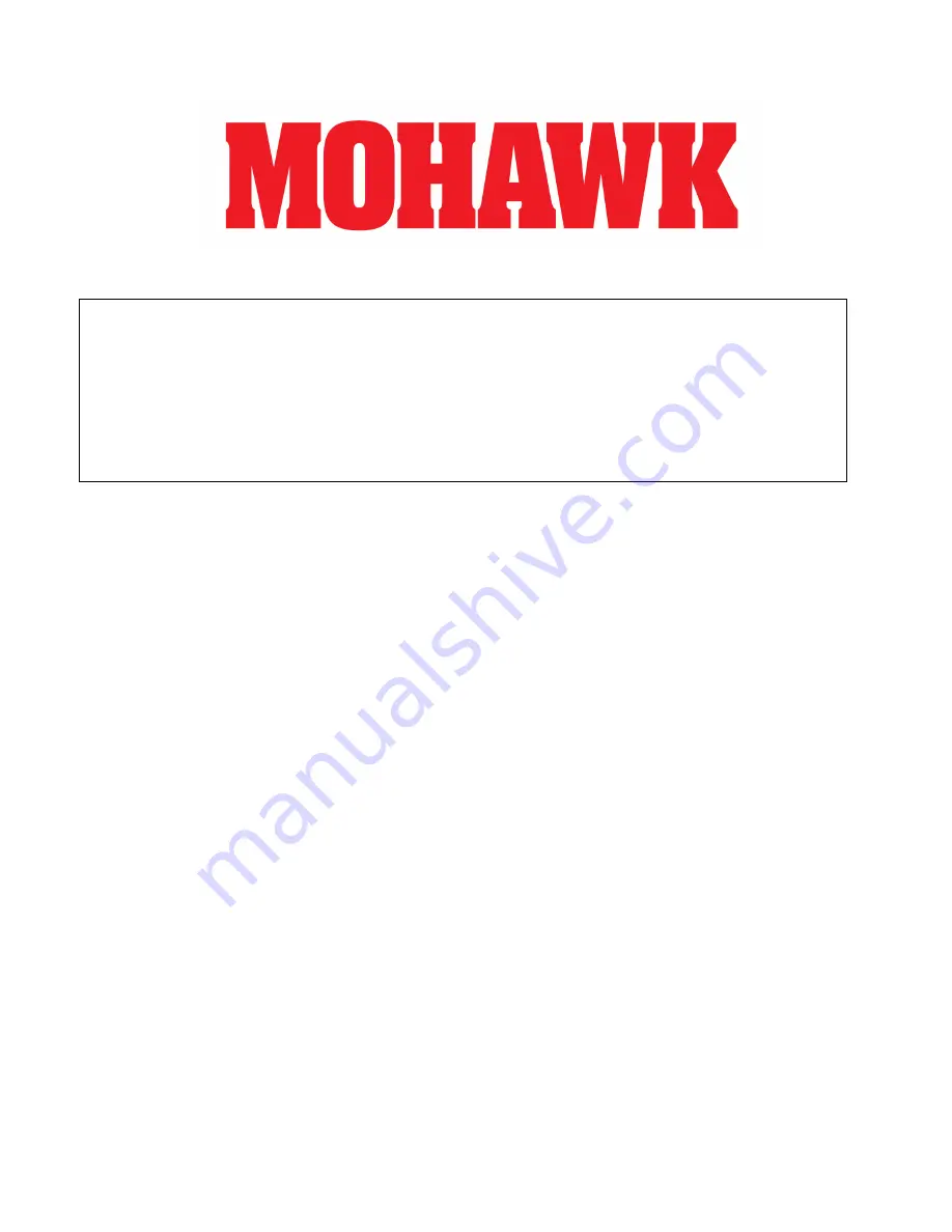 Mohawk TR-110 Manual Download Page 34