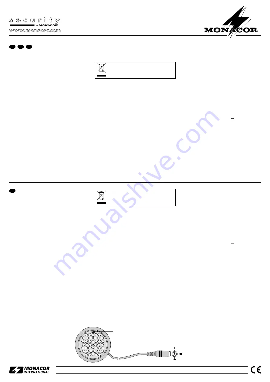 Monacor IR-10LED Quick Manual Download Page 2