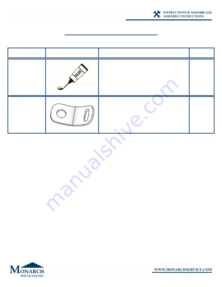 Monarch Specialties I 2460 Assembly Instructions Manual Download Page 6