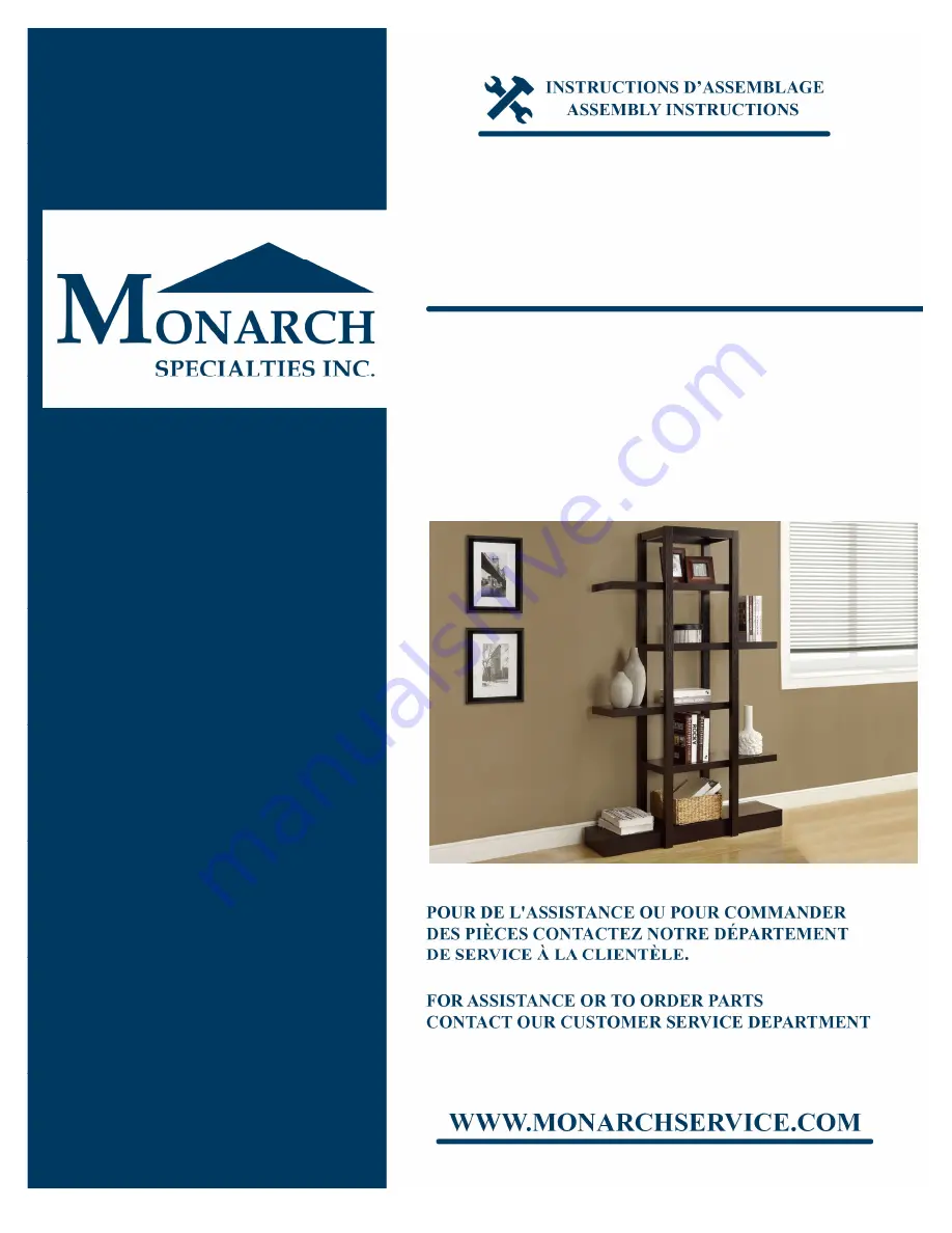 Monarch Specialties I 2541-1 Assembly Instructions Manual Download Page 1