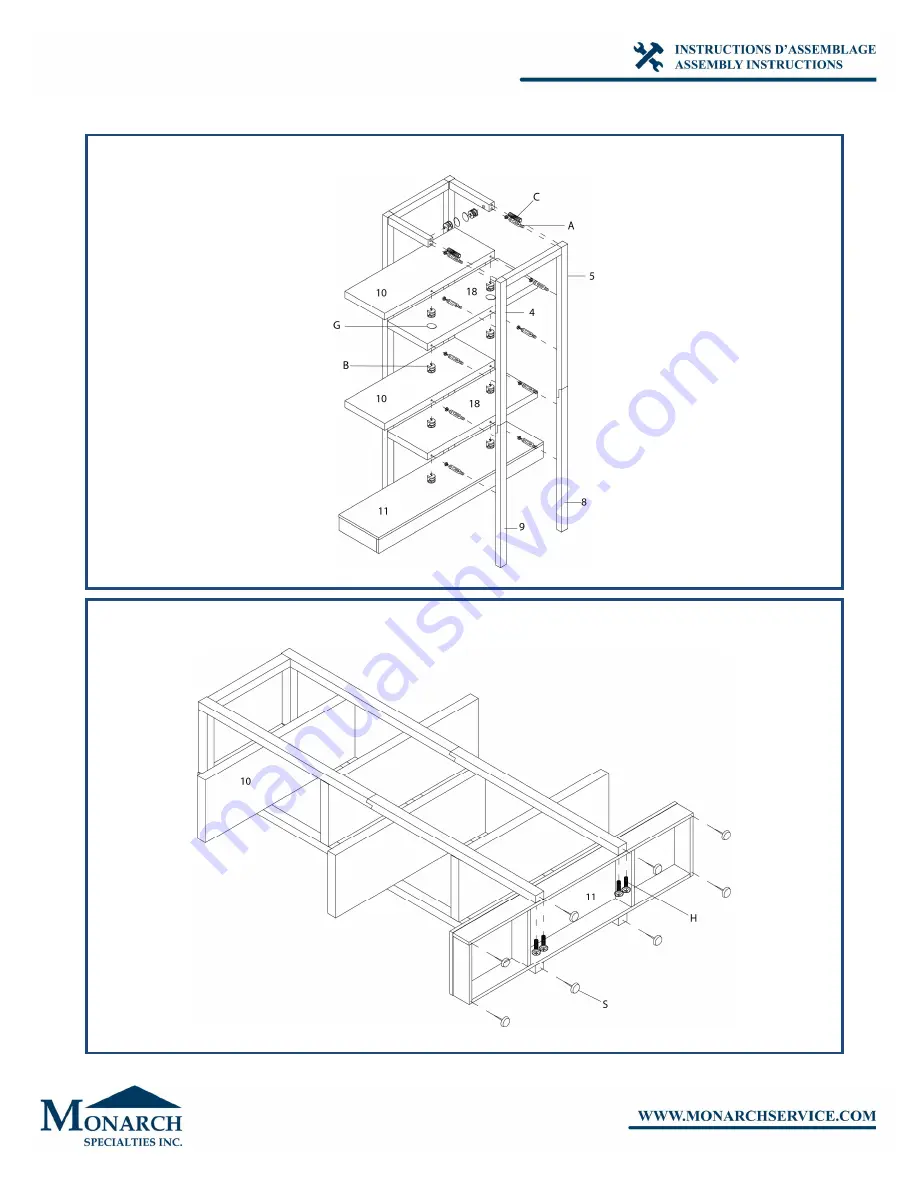 Monarch Specialties I 2541-1 Assembly Instructions Manual Download Page 16