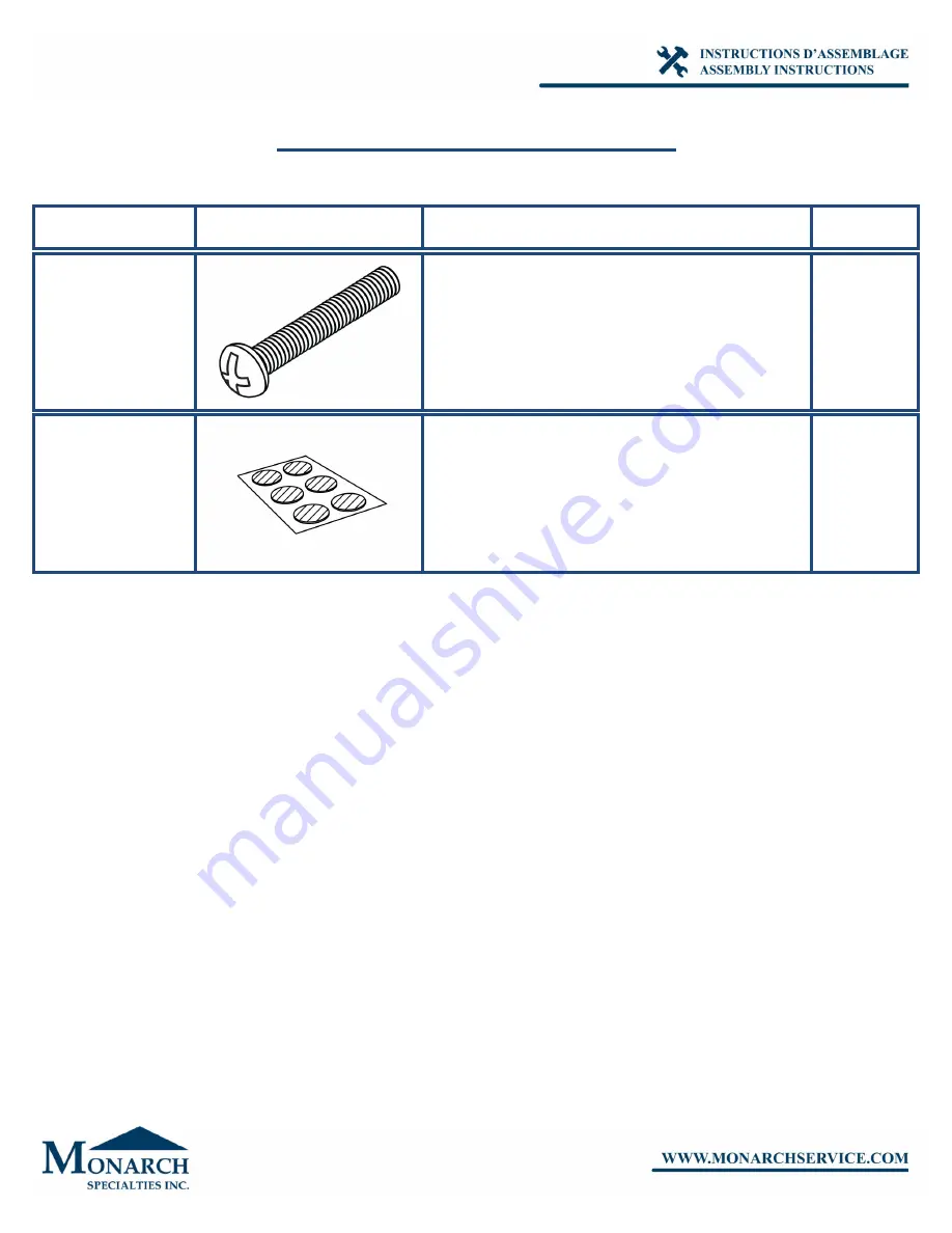 Monarch Specialties I 2550 Скачать руководство пользователя страница 5