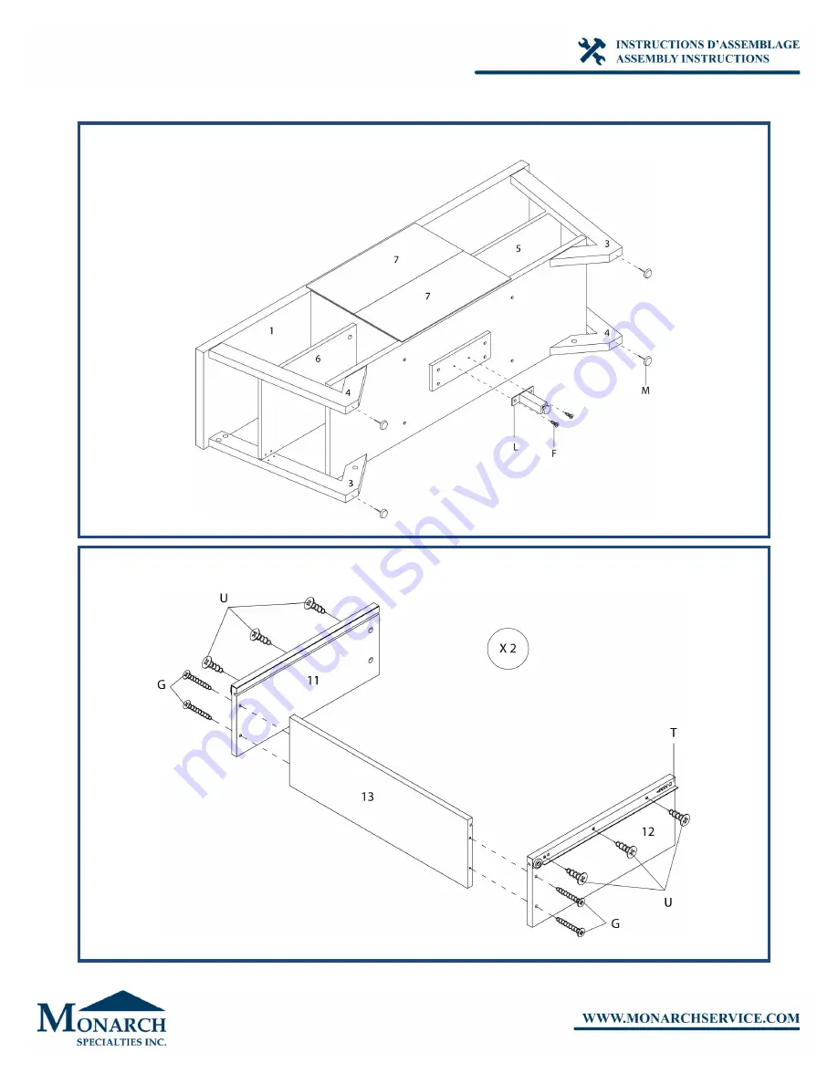 Monarch Specialties I 2760 Assembly Instructions Manual Download Page 14