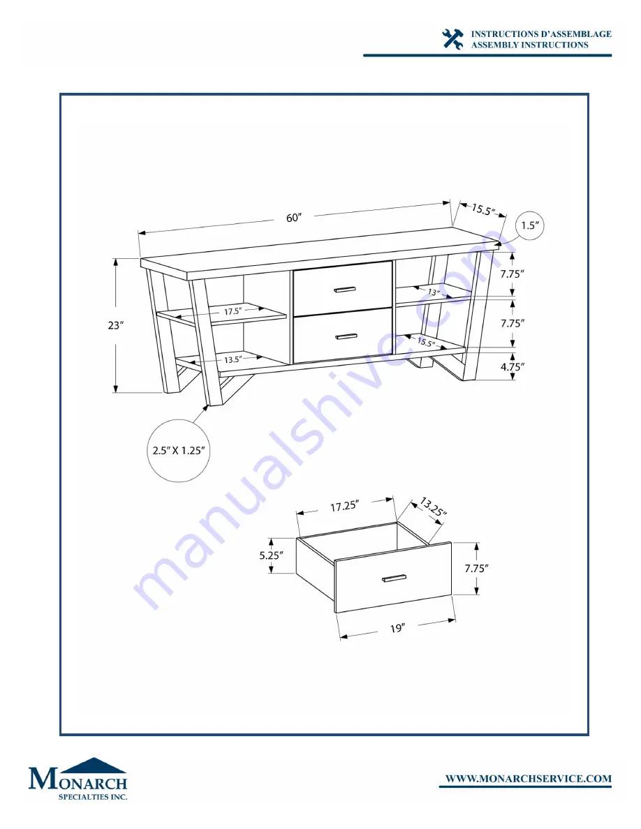 Monarch Specialties I 2760 Assembly Instructions Manual Download Page 17