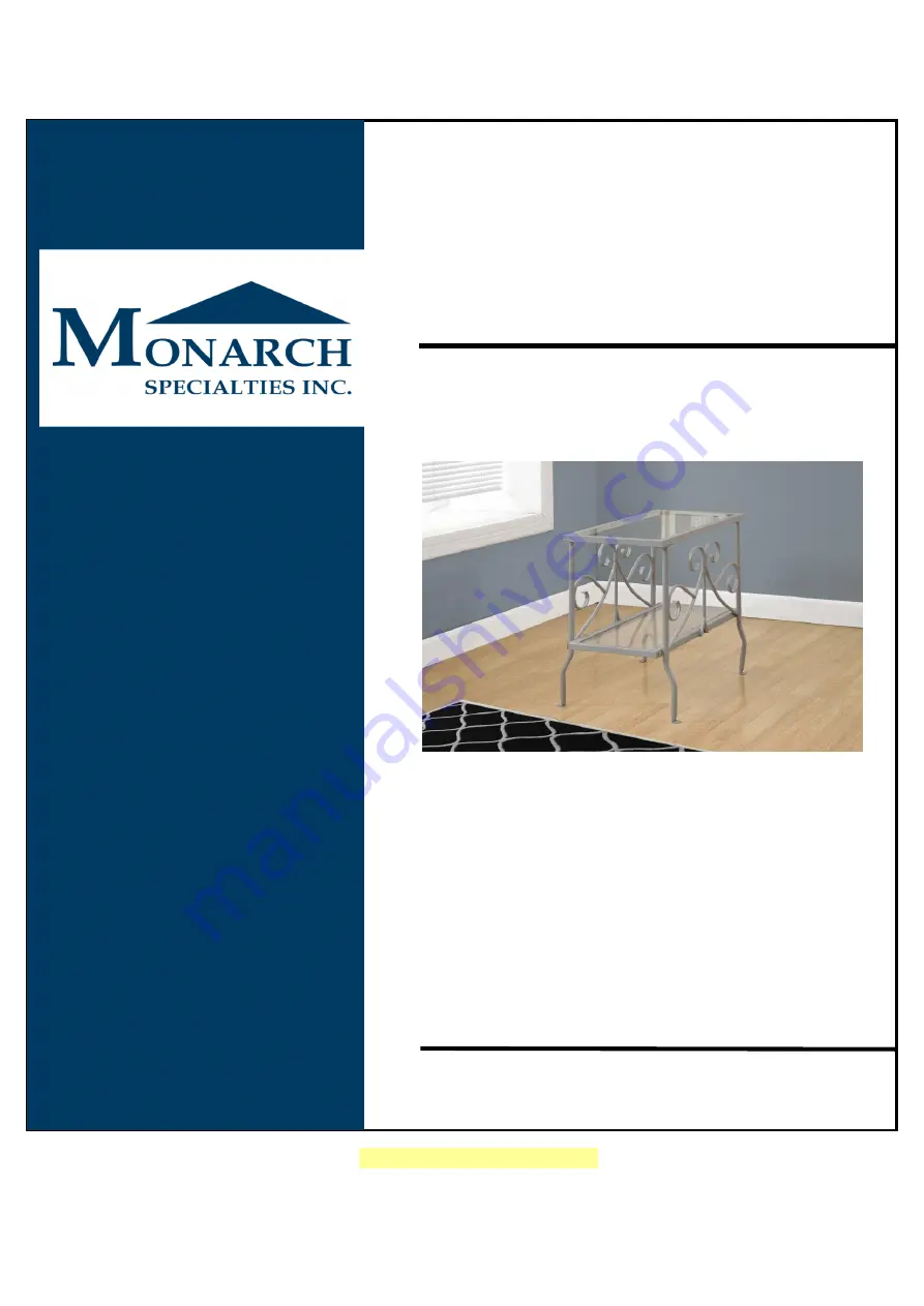 Monarch Specialties I 3106 Assembly Instructions Download Page 1