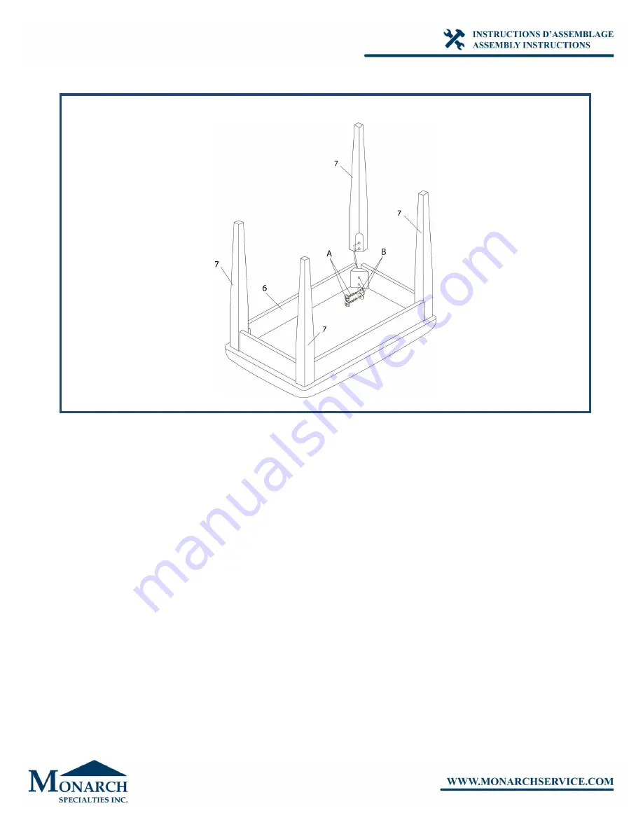 Monarch Specialties I 3390 Assembly Instructions Manual Download Page 8