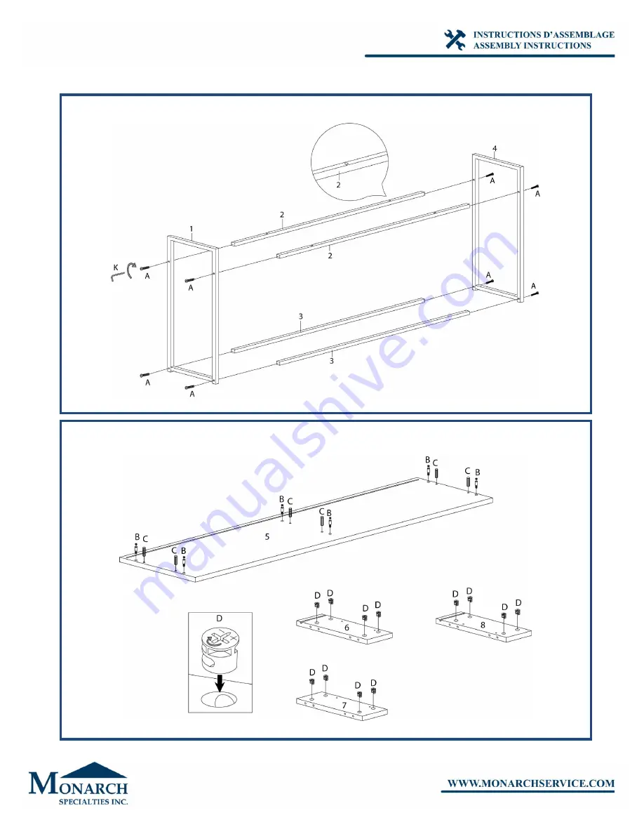 Monarch Specialties I 3510 Assembly Instructions Manual Download Page 10