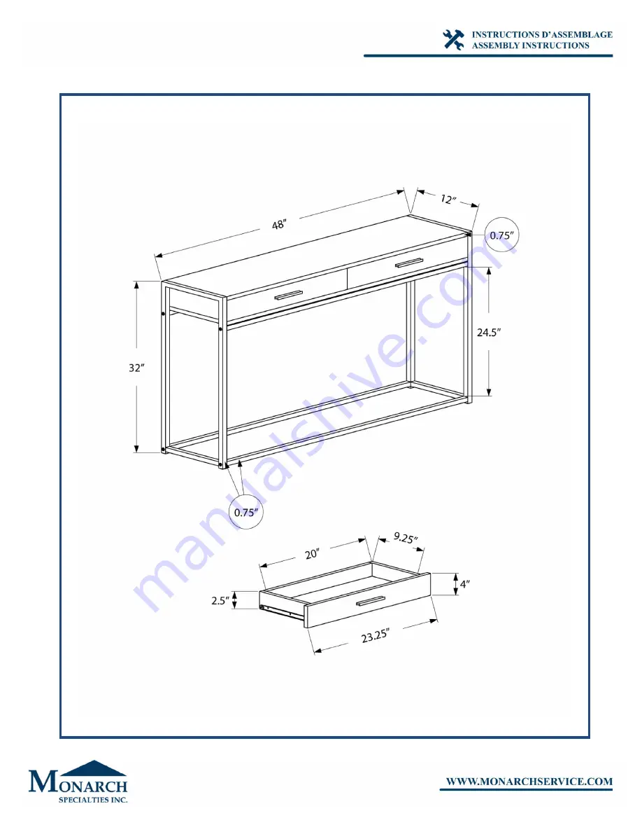 Monarch Specialties I 3510 Assembly Instructions Manual Download Page 17