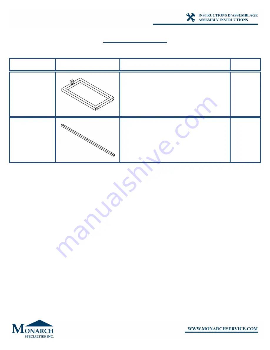 Monarch Specialties I 7066 Assembly Instructions Manual Download Page 7