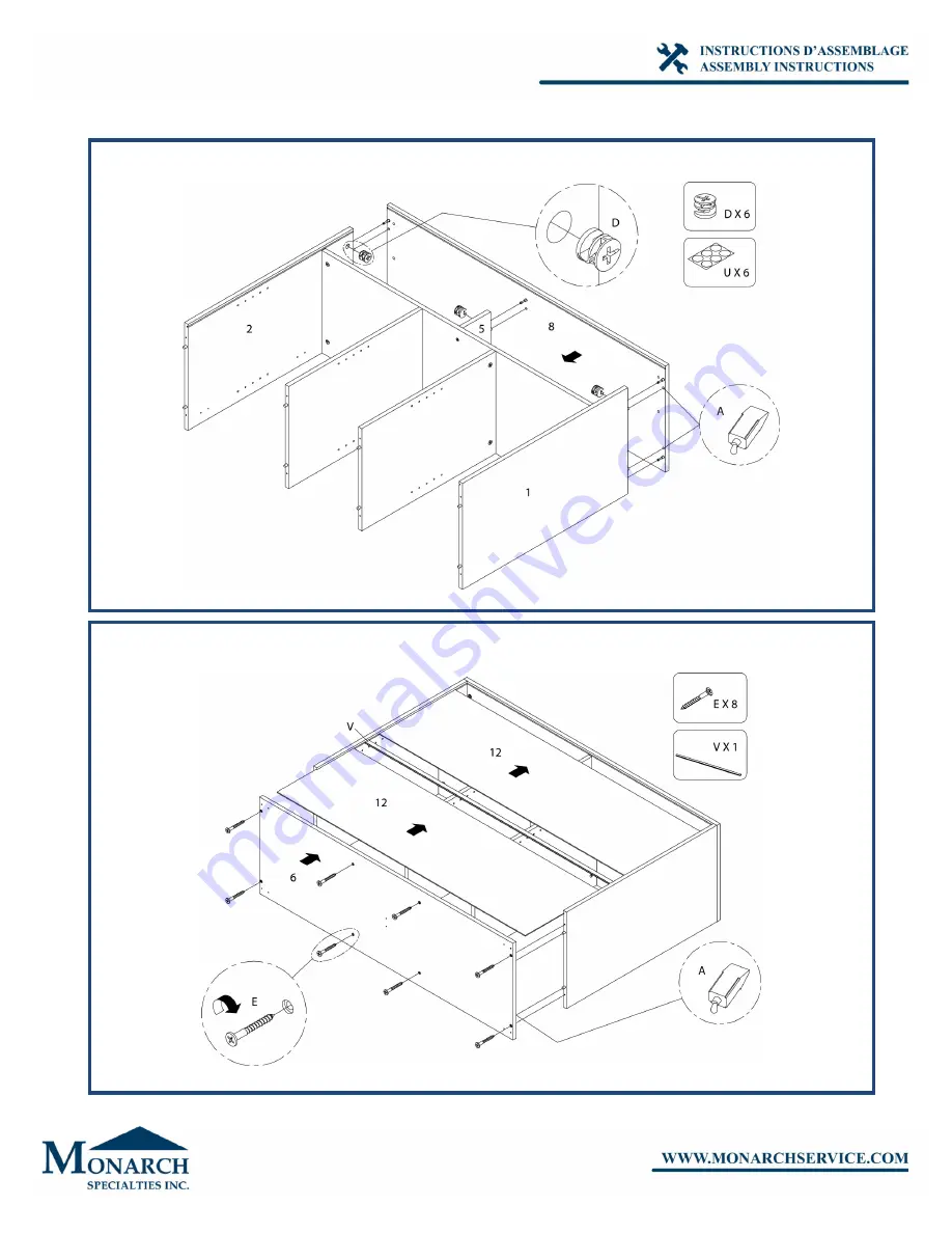 Monarch Specialties I 7066 Assembly Instructions Manual Download Page 16