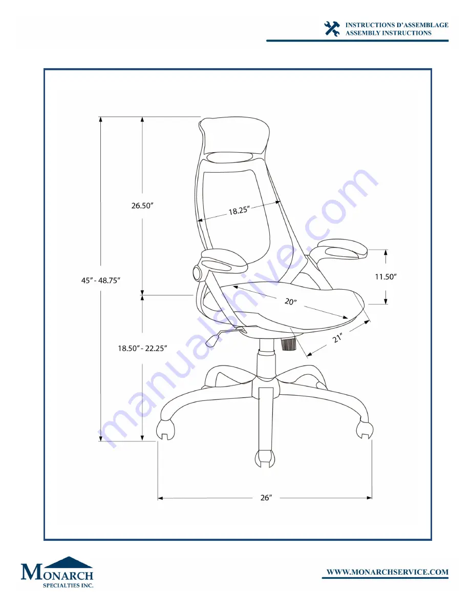 Monarch Specialties I 7276 Assembly Instructions Manual Download Page 10