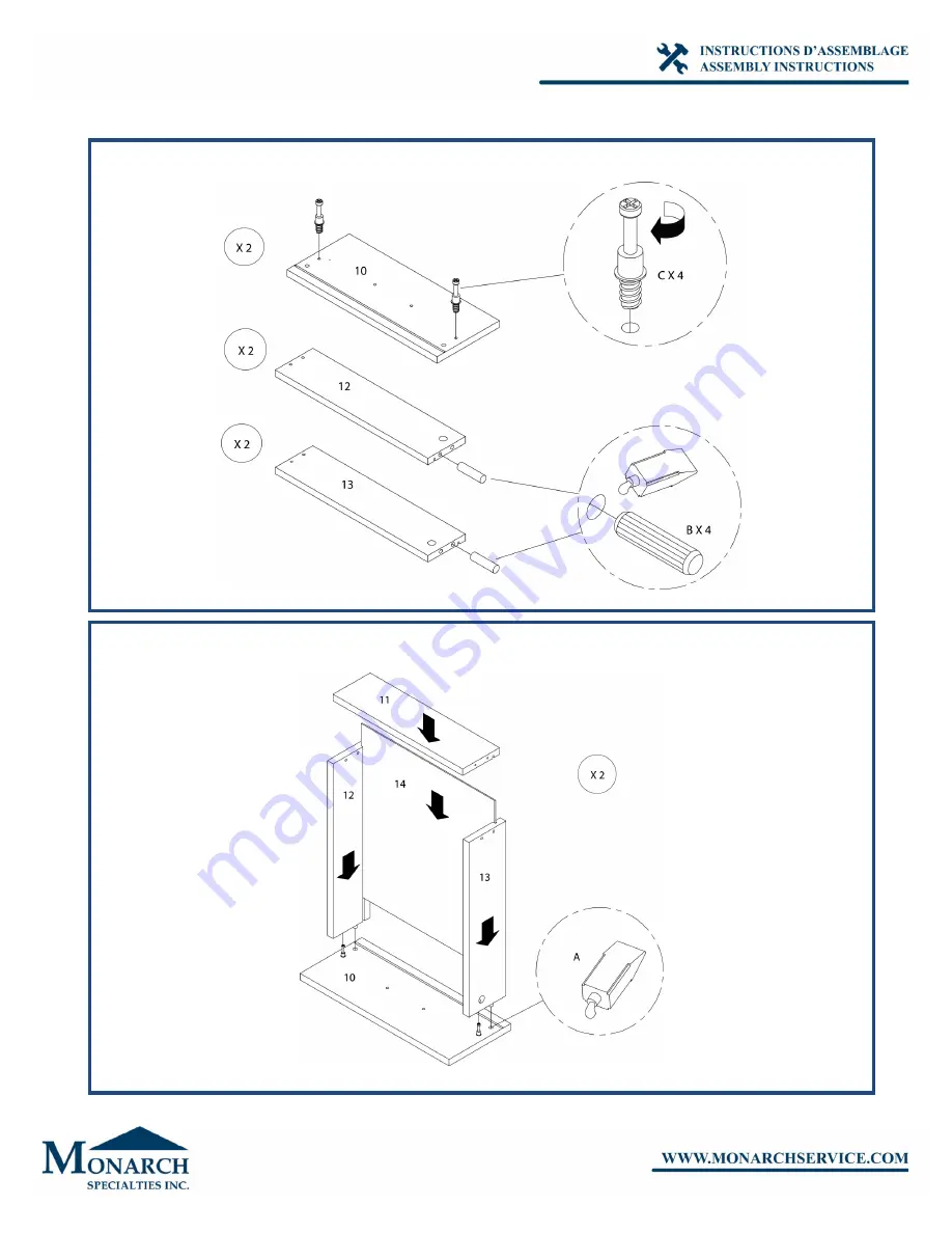 Monarch Specialties I 7305 Assembly Instructions Manual Download Page 22