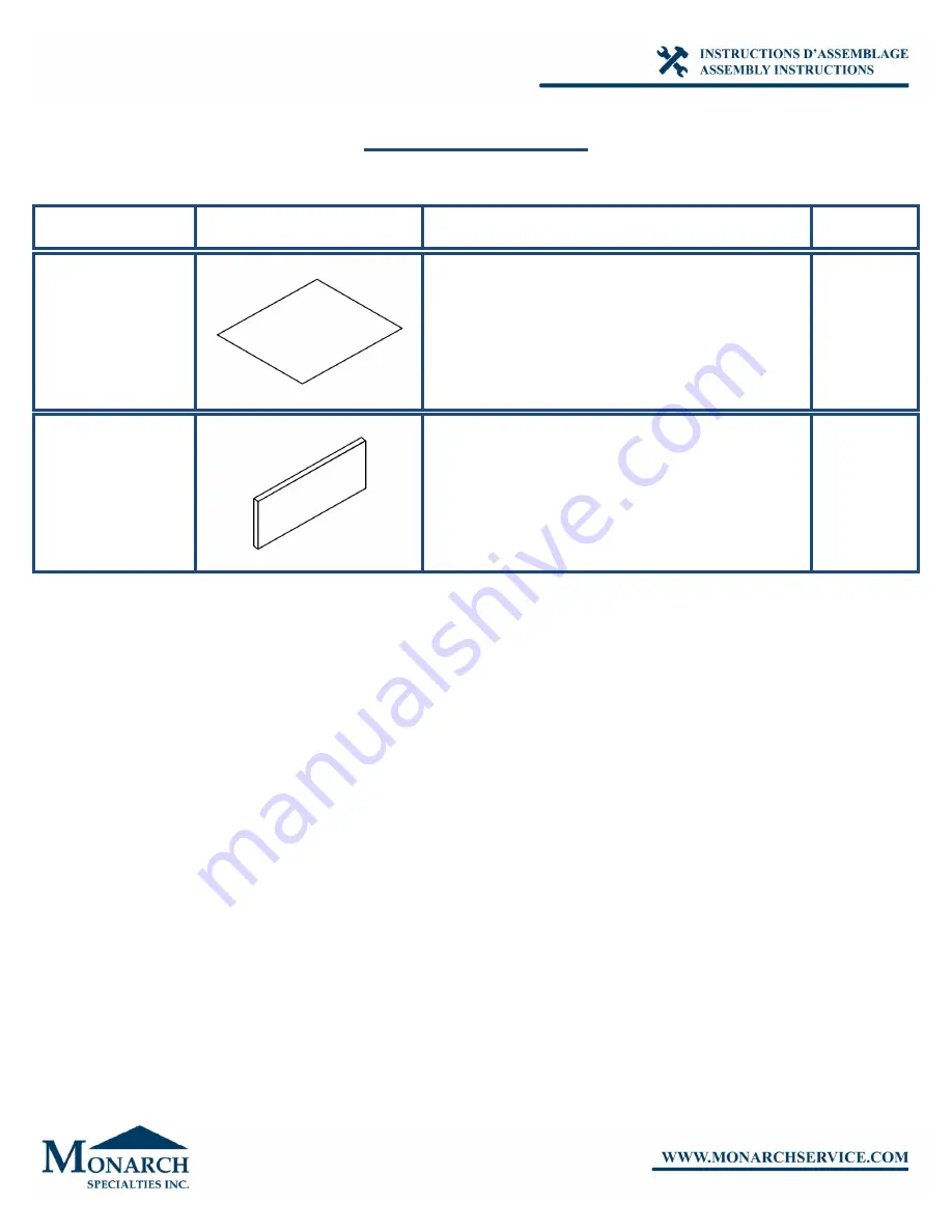 Monarch Specialties I 7359 Assembly Instructions Manual Download Page 5