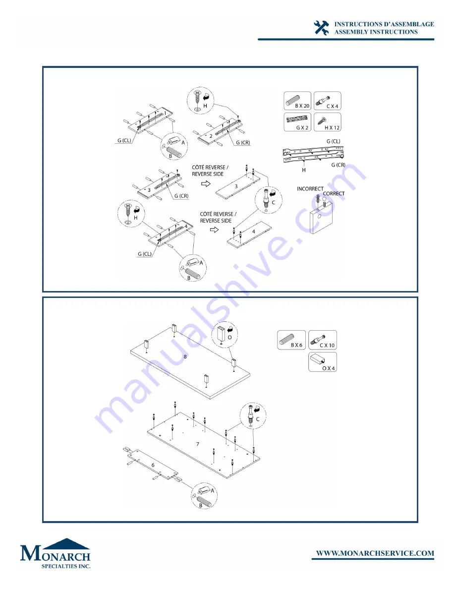 Monarch Specialties I 7382 Assembly Instructions Manual Download Page 11