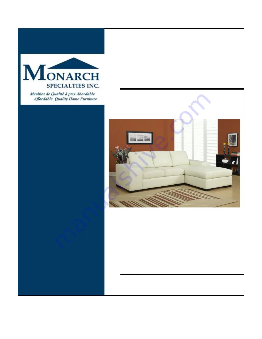 Monarch Specialties I 8200IV Assembly Instructions Download Page 1