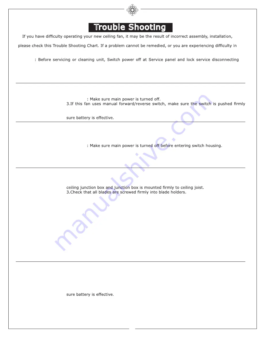 Monte Carlo Fan Company 5VMR84 D Series Owner'S Manual And Installation Manual Download Page 8