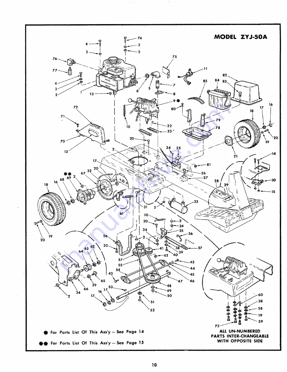 Montgomery Ward ZYJ-50A Owner'S Manual And Parts List Download Page 10