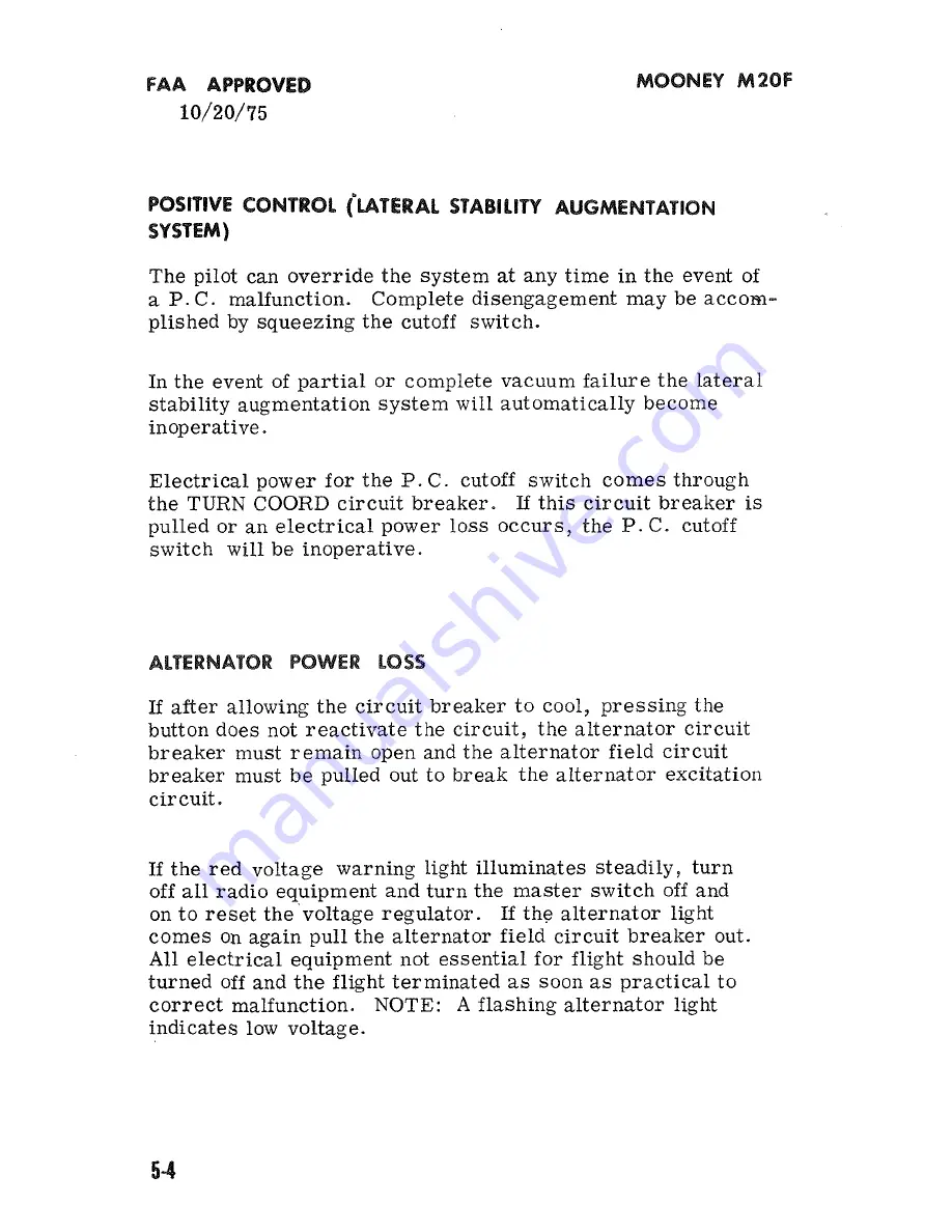 Mooney M20 F Operator'S Manual Download Page 72