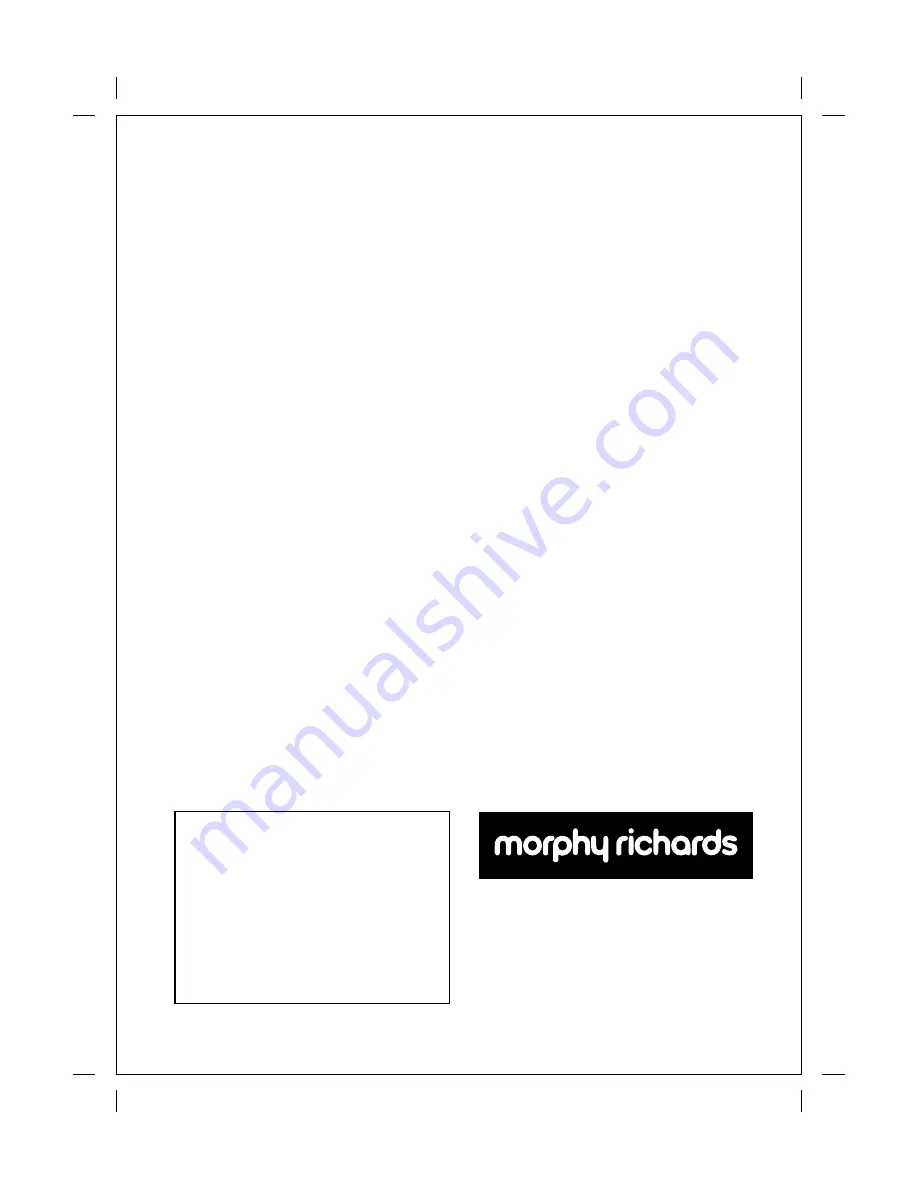 Morphy Richards 73106 Manual Download Page 8