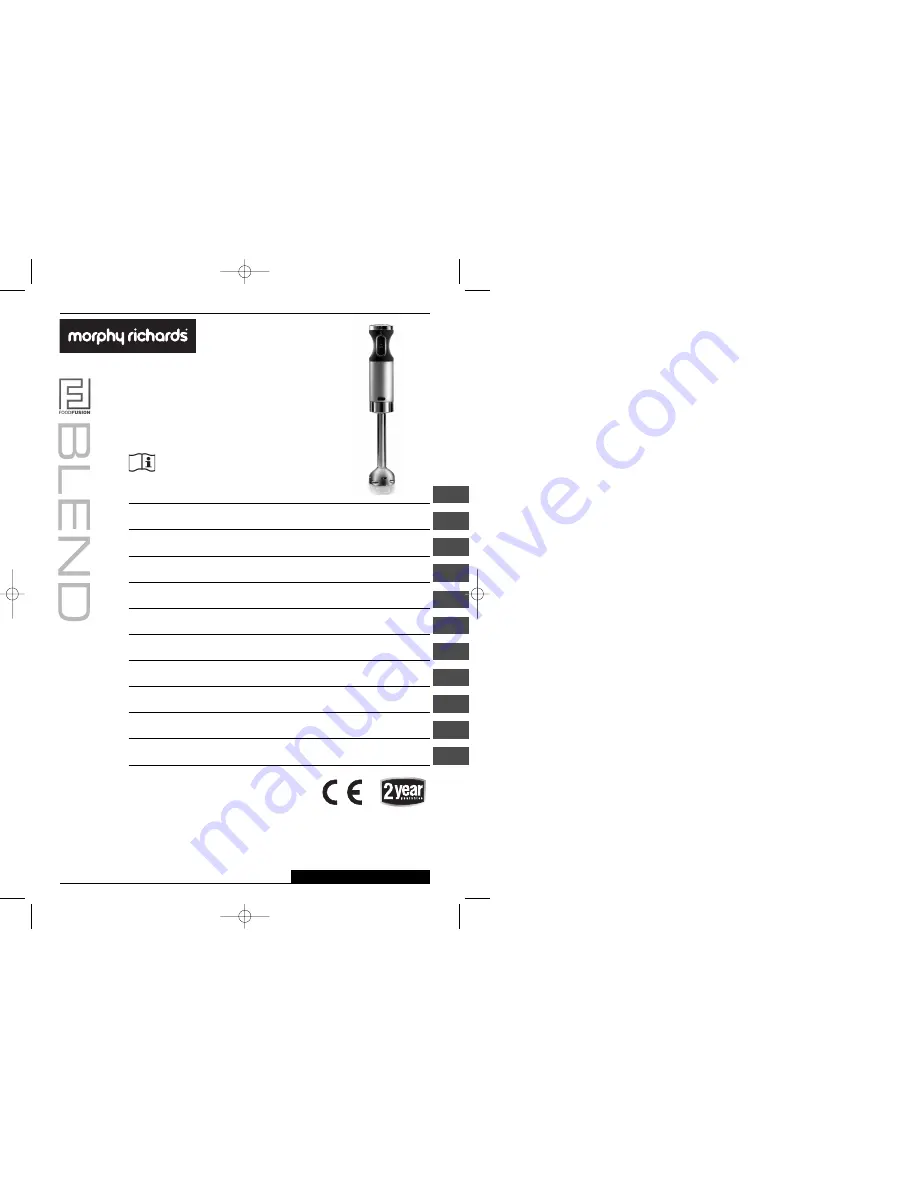 Morphy Richards HAND BLENDER 48959 - AUTRE Instructions Manual Download Page 1