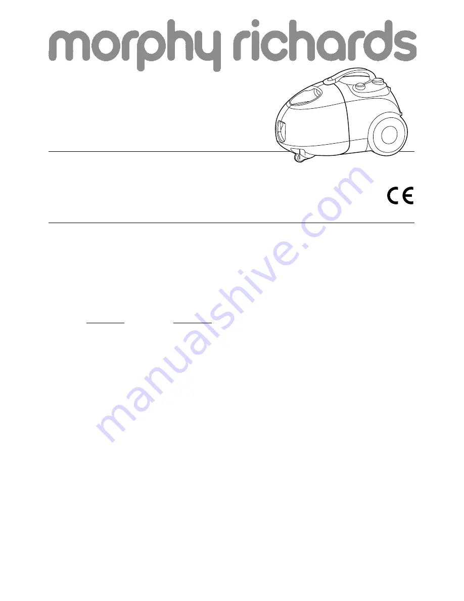 Morphy Richards IB73120 Instruction Manual Download Page 1