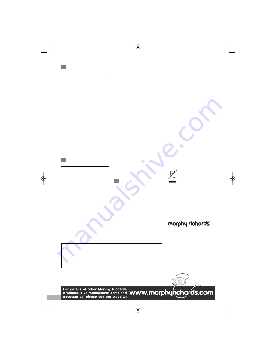 Morphy Richards Steam Generator ironing system User Manual Download Page 8