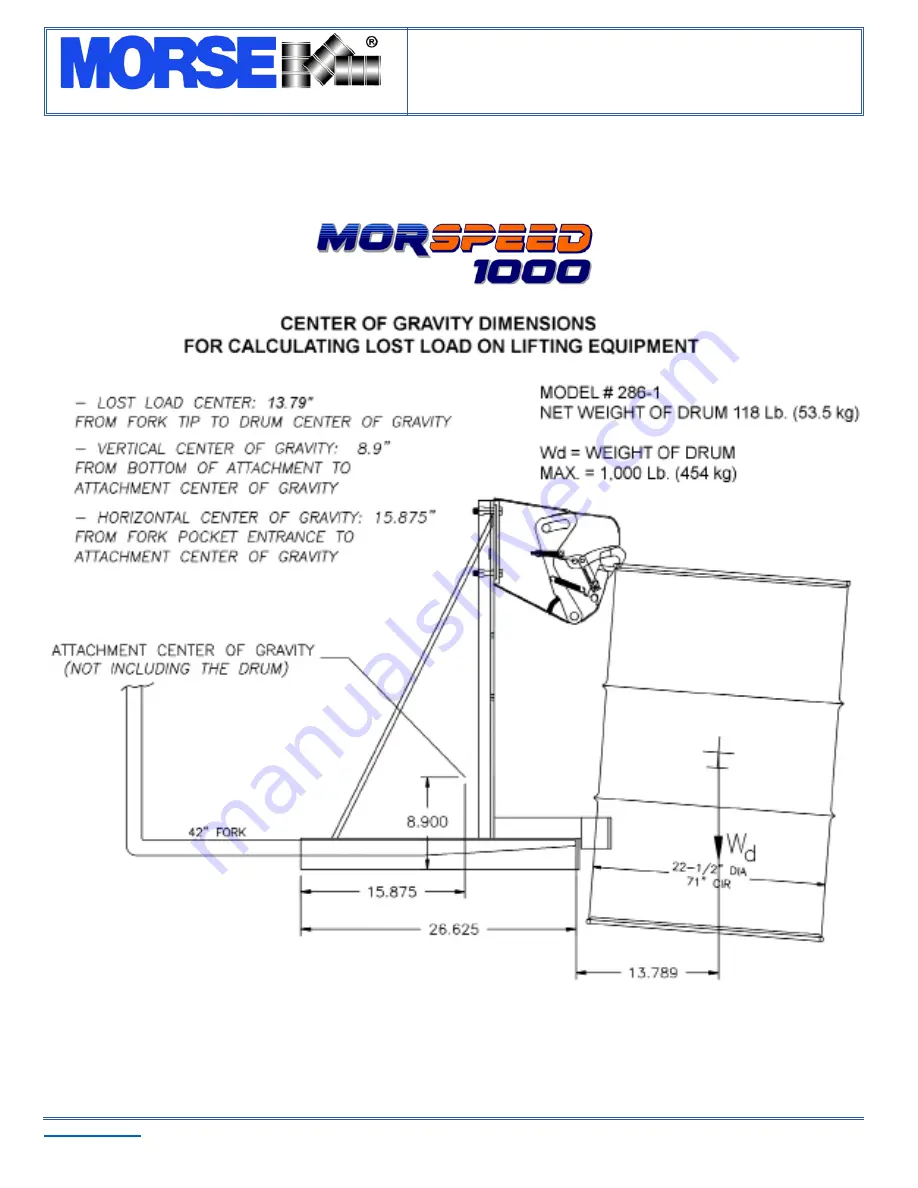 morse Morspeed 1000 286-1 Operator'S Manual Download Page 8