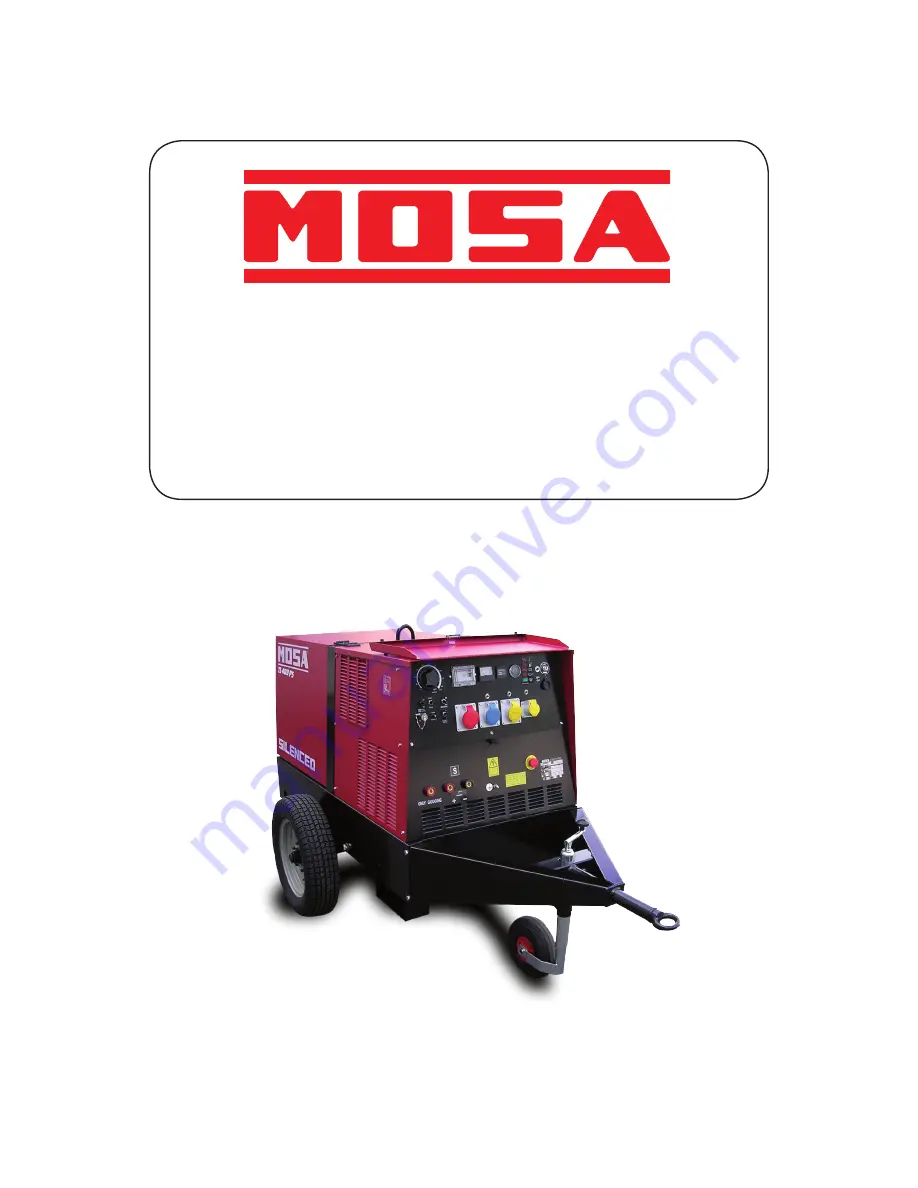 Mosa TS 400 PS-BC Use And Maintenance Manual Download Page 1